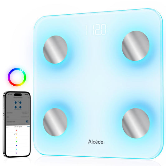 7-Color Bluetooth Smart Scale for Body Weight, BMI & Body Fat Monitoring