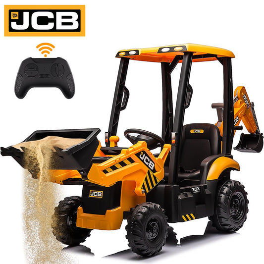 12V 4-in-1 Electric Ride On Excavator for Kids with Remote Control & Safety Belt