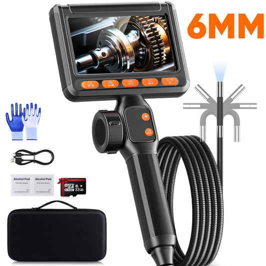 1080P Waterproof Endoscope Borescope Camera with 8 Adjustable LED Lights & Semi-Rigid Cable – Inspection Tool for Cars, Pipes & Home Use
